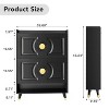 TiranisuBest Shoe Storage Cabinet with 2 Flip Drawers, Slim Wooden Freestanding Shoe Organizer with Shelf for Entryway Hallway–Holds 24 Pairs, Black - 2 of 4