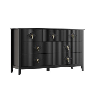 7 Drawers Dresser for Bedroom, 54" Wide Modern Chest of Drawers with Metal Handle, Wooden Dresser Organizer for Bedroom Living Room Hallway Entryway - 1 of 4