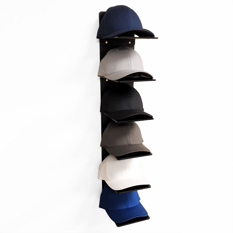 OnDisplay Luxe Acrylic Hat Rack Display - Wall Mounted Baseball Cap Organizer, 1 of 8