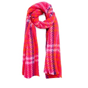 Shiraleah Flo Pink and Red Plaid Blanket Scarf - 1 of 4