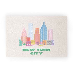 April Lane Art New York City Skyline I 30" x 20" Welcome Mat - Society6 - 1 of 3