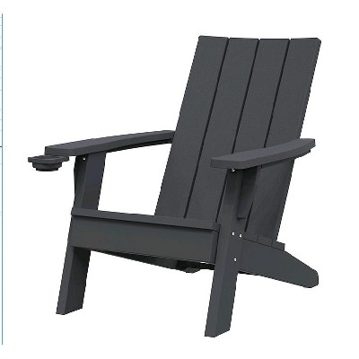 Dolonm All-Weather Resin Lounge Chair with cup holder,  Stainless Steel Hardware - Fade/Rust Resistant,for Outdoor/Indoor