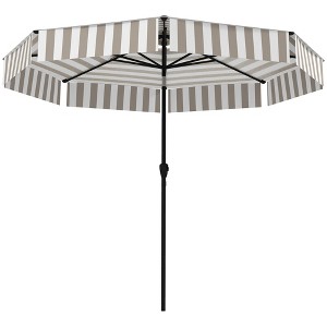 Aghana Digitals 8.6FT Light Gray Patio Umbrella with UPF 30+ Protection, 2-Tier Vented Canopy, - 1 of 4