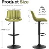 UNISOAR Modern Swivel Bar Stools Set of 2/4,  Counter Height Bar Stools with Adjustable Height Upholstered Bar Chair with Back and Footrest for Bar - 2 of 4