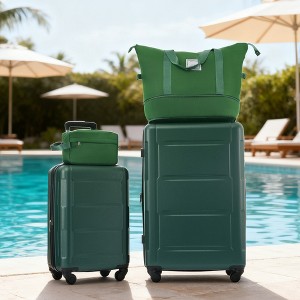 KWPZQEB 2-Piece Luggage Set Carry on Suitcase with ABS+PC Hardshell, Spinner Wheels & TSA Lock (20''+28'') - 1 of 4