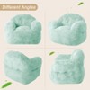 Plush Rabbit Velvet Bean Bag Chair, Ultra Soft Accent Chair with High-Resilience Sponge Fill, 320GSM Polyester Lounge Chair for Living Room, Apartment - 3 of 4