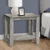 FONTOI End Tables Minimalist Style, Straight Leg Design, Wood Side and Modern Design Table for Home Office Decor, Gray, 28"*15"*6" - 4 of 4