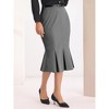 Hobemty Women's Elegant Below Knee Length Fishtail Skirt with Belt - 4 of 4