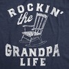 Mens Funny T Shirts Rockin The Grandpa Life Sarcastic Rocking Chair Graphic Tee For Men - Crazy Dog Men's T Shirt - 2 of 4
