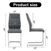 Set of 8 Faux Leather Dining Chairs with High Back and Chrome Legs,Modern Upholstered Chairs for Living Room-The Pop Home - 4 of 4