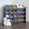 Sumatra Toy Storage Organizer with Storage Bins Espresso/Gray - Humble Crew - 4 of 4