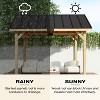 EROMMY 11x12 FT Hardtop Gazebo with Waterproof Asphalt Roof and Solid Wood Frame - 4 of 4