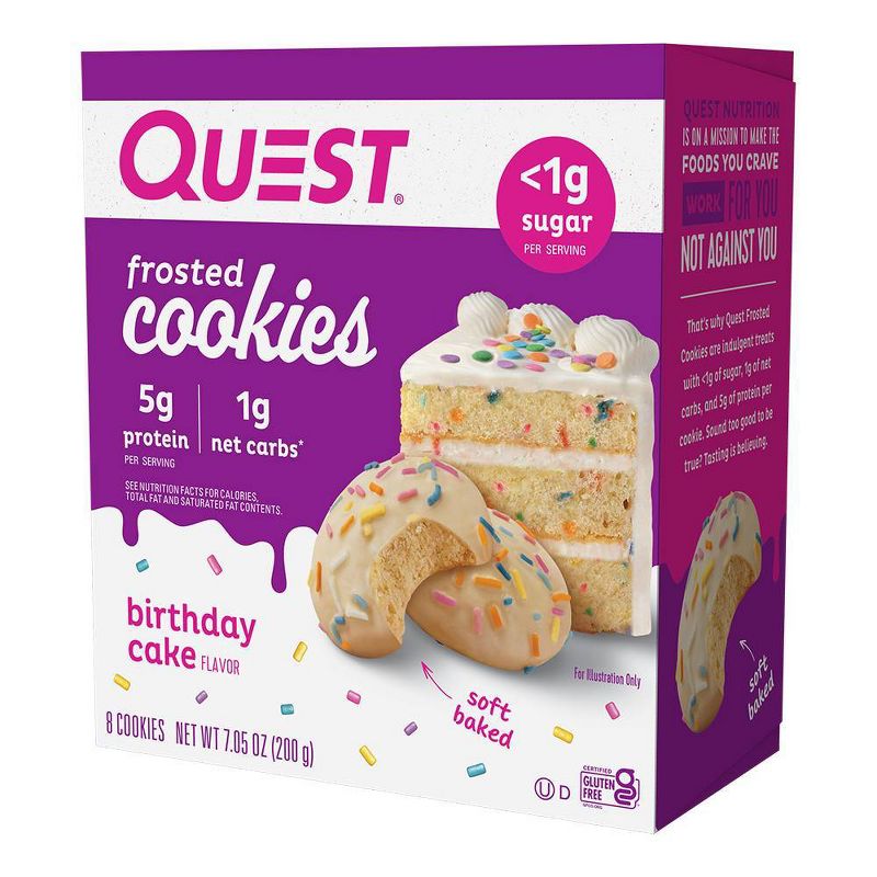 Quest Nutrition 5g Protein Frosted Cookie - Birthday Cake - 8ct, 3 of 14