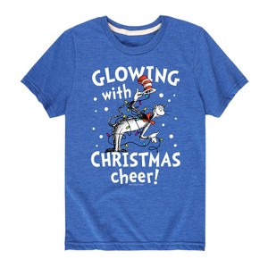 Boys' - The Cat in the Hat - Glowing Christmas Cheer Short Sleeve Graphic T-Shirt - 1 of 4