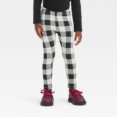 Toddler Girls' Checkered Leggings - Cat & Jack™ Cream : Target