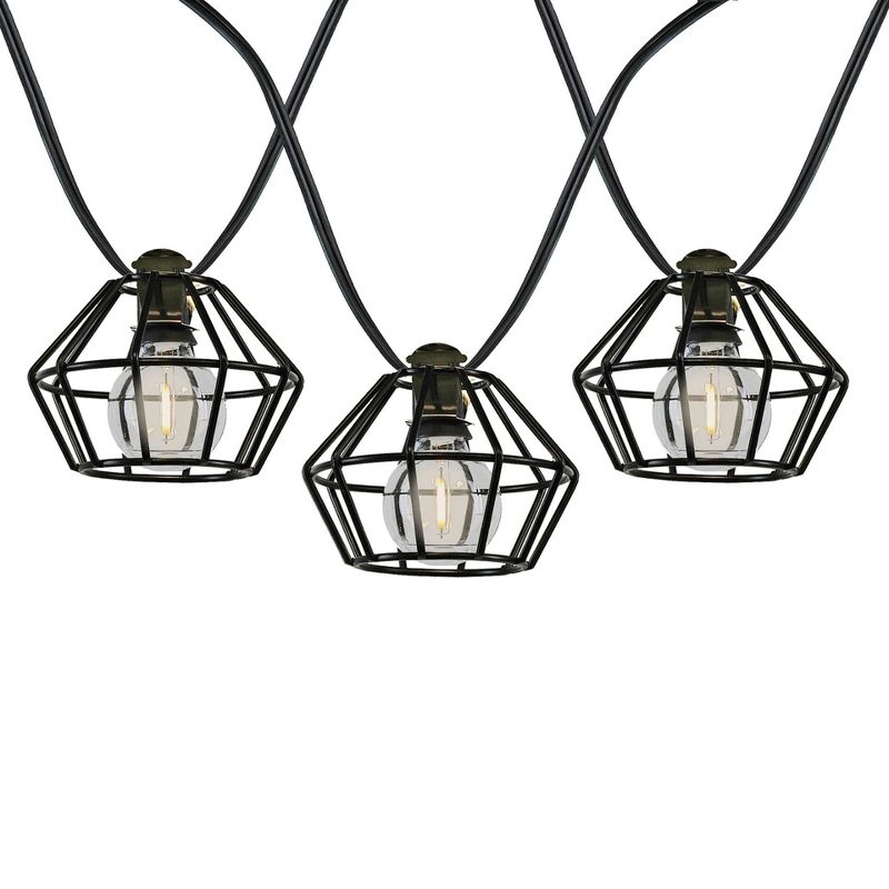 Novelty Lights 10 Lampshade LED Filament G40 Globe String Light Set with Warm White Bulbs, 1 of 7