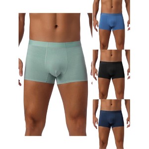 INSPIRE CHIC Men's 4 Pack Underwear Soft Solid Color Basic Boxer Briefs - 1 of 4