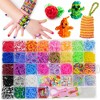 LotFancy 32 Colors Rubber Band Bracelet Kit, Loom Bracelet Making Refill Kit for Adults Ages 12+ - 2 of 4