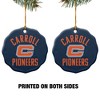 Carroll University Pioneers Logo Porcelain Scalloped Holiday Christmas Tree Ornament - 2 of 4