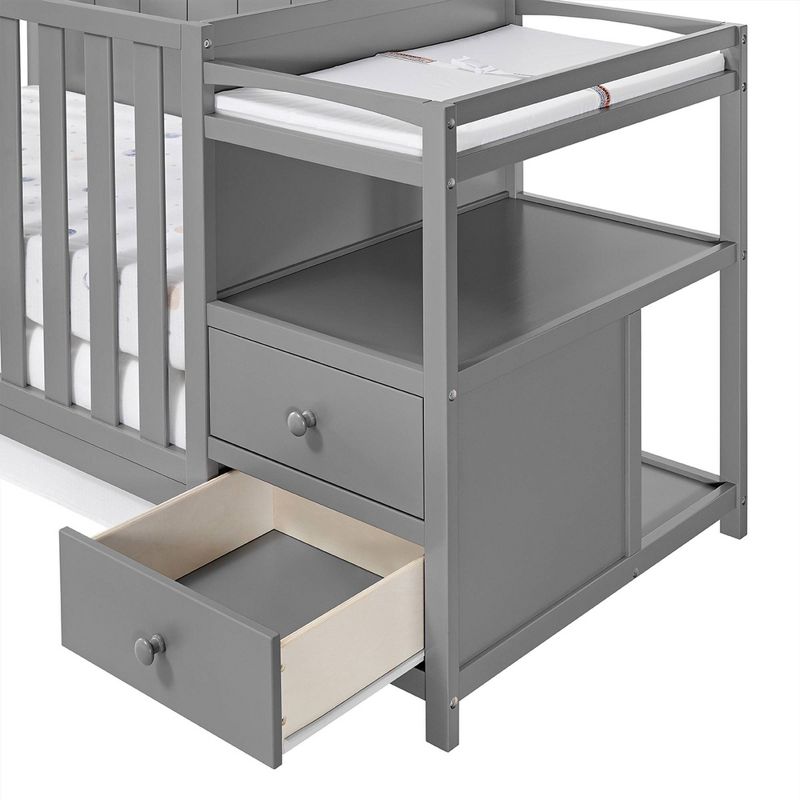 Oxford Baby Pearson Crib and Changer - Dove Gray, 4 of 10