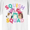 Squishmallows Squish Squad Group Characters Adult White T-shirt - image 2 of 4