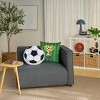 Mina Victory Plush Lines Soccer Set of 2 Multicolor Indoor Throw Pillows - 3 of 4