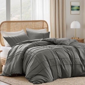 BAGOKIE 2/3-Piece Bedding Set Duvet Cover with Pillow Shams - 1 of 4