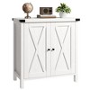 Farmhouse Sideboard Buffet Cabinet, Small Storage Cabinet with 2 Doors and Adjustable Shelves - 2 of 4