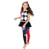 Warner Bros. Harley Quinn Baby Girls Cosplay Costume Dress Leggings and Headband 3 Piece Set Newborn to Infant - 3 of 4