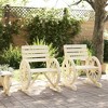 vidaXL Patio Chairs 2 pcs 22.8"x22.8"x30.9" Solid Wood Fir - 3 of 4