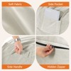FURNIinspire Bean Bag Seats Foam Filled Bean Bag Chair For Adults With Soft Removable Cover, Sofa For Living Room Bedroom, Gray, 48"*48"*26" - 4 of 4