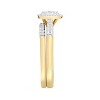 GILDED 3/8 CTTW Lab Grown Diamond Engagement Ring Set in 14KT Gold Plating Over Sterling Silver, Size 7 - 3 of 4
