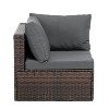 Sapphtopaz Patio Furniture Set Wicker Woven Outdoor Conversation Chairs with Cushions and Square Coffee Table for Outdoor, Terrace - 2 of 4