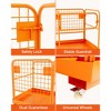 Heavy-Duty 1200 Lbs Forklift Safety Cage with 4 Wheels, Foldable Steel Man Basket 36x36 for Aerial Work and Lift Loaders, Enhanced Safety Features - 3 of 4