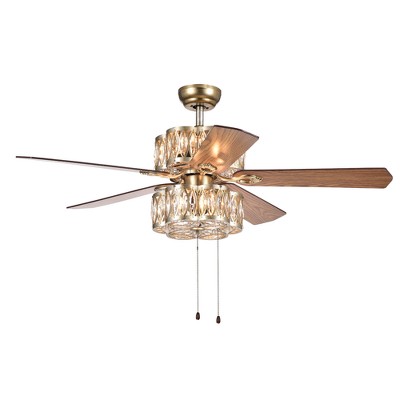 Gaspar 5 Blade Modern Golden Mist 52 Lighted Ceiling Fan