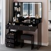 Vanity Desk Modern with LED Mirror and Drawer Storage for Bedroom 41in-3irtyhousy - 3 of 4