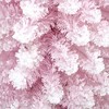 TopComfy Christmas Tree Stand Snow Flocked Pencil Christmas Tree with Realistic Branches for Indoor Decor, Pink, 21.8"*21.8"*70.8" - 4 of 4