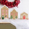 Transpac MDF Reversible Holiday House Set of 3 Freestanding Christmas Signs for Festive Home Decor - 4 of 4