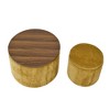 VYNXARIA 2-Piece Set Round Chenille Storage Ottoman,Equipped with a Drum Shaped Small Stool,Storage Space,and MDF Made Desktop Panel - 4 of 4