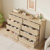 CuisinSmart 6/7/8 Drawer Dresser for Bedroom, Natural Double Dresser Organizer with Concave Handles, Modern Chest of Drawers - 2 of 4