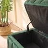 GDFStudio Mandy 49.21" Velvet Upholstered Tufted Storage Ottoman with Metal Legs - 3 of 4