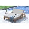YOOCOZZ 1-Piece Wooden Outdoor Sunbed Seating 2 People,Farmhouse-styled and Ultimate Relaxation - 2 of 4