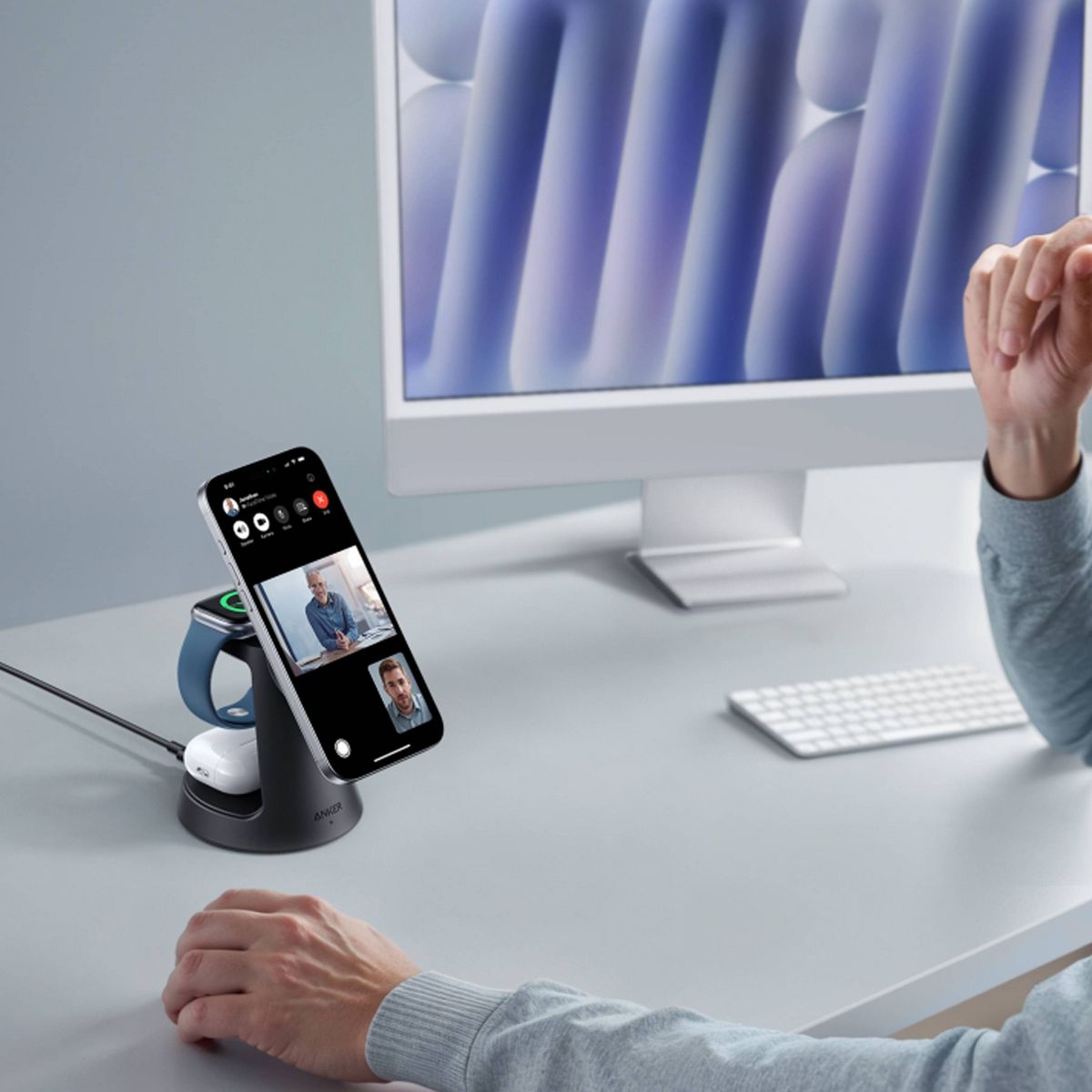 Anker MagGo 3 in 1 Wireless Charging Station Dock Stand - thumbnail 3
