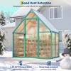 6 x 4 ft Greenhouse, Greenhouse with Aluminum Frame, Adjustable Roof Vent and Lockable Door, Green Houses for Outside, Garden, Backyard and Patio - 4 of 4