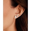 5 Pairs 14K Gold Plated Stud Earrings: Hypoallergenic Cubic Zirconia Set in Stainless Steel - 3 of 4
