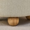 GlasFlength Ottomans and Benches Round Storage Ottoman with Reversible Table Top Simple Design for Living Room and Bedroom, Beige, 18.7"*18.7"*16.1" - 4 of 4
