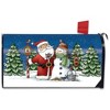 Santa And Snowman Christmas Magnetic Mailbox Cover Primitive Birds Standard Briarwood Lane - 3 of 3