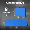 BalanceFrom Fitness 72 x 48 Inch All Purpose Exercise Mat Bundled with 8 Foot Balance Beam Foldable Gymnastic Activity Set, Blue - 4 of 4