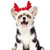 Unique Bargains Holiday Christmas Dog Hat Pompoms Headwear Costume Red - 3 of 4