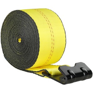 VEVOR Winch Straps, 4" x 40', 6000 lbs Load Capacity, 18000 lbs Break Strength, Truck Straps with Flat Hook, Yellow (10 Pack) - 1 of 4